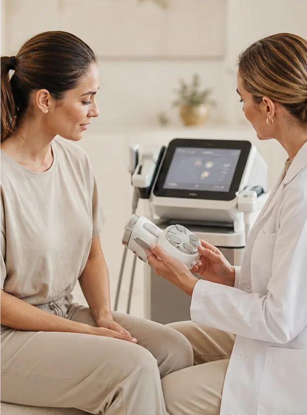 Gerät zur Körperformung und Muskelstimulation treatment